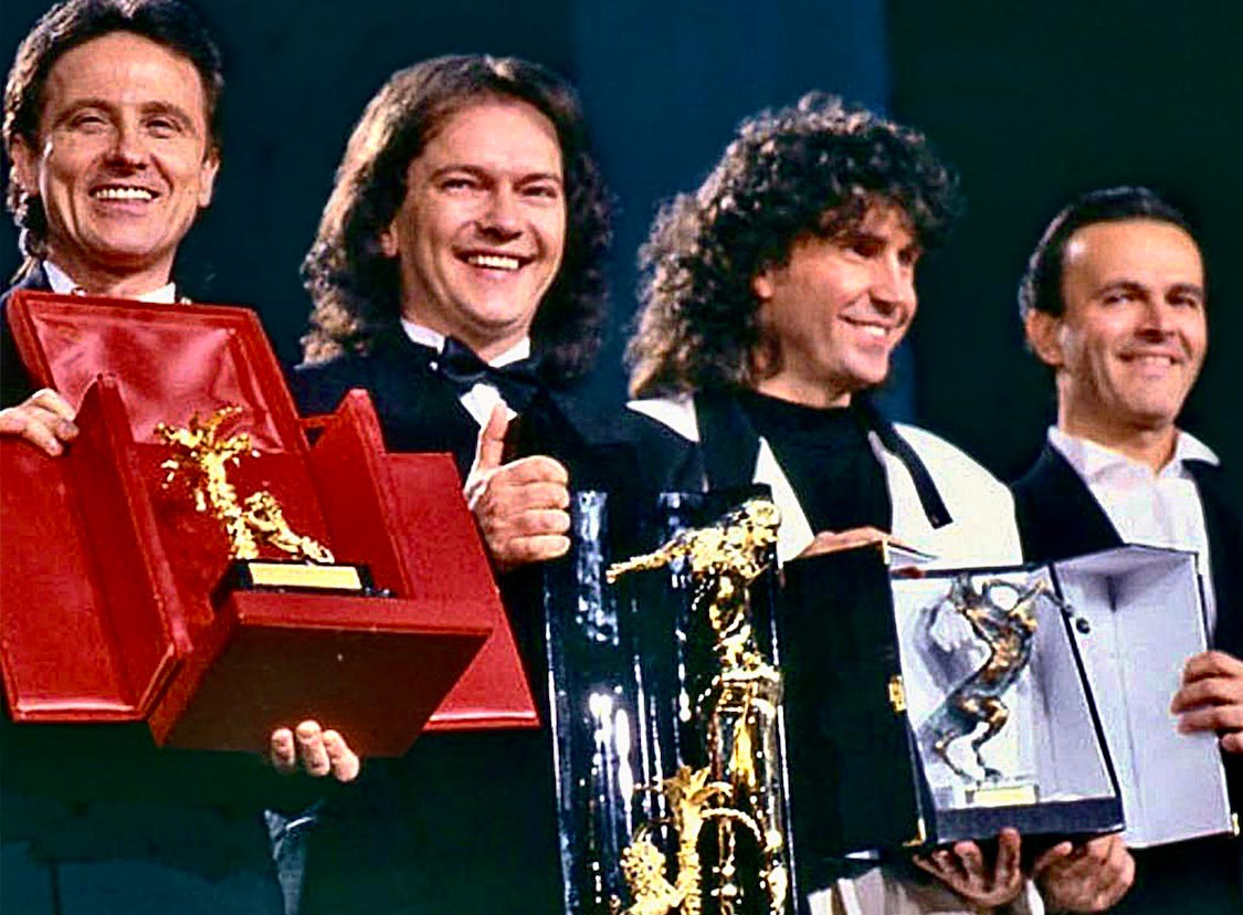 I Pooh vincono il Festival di Sanremo il 03.03.1990